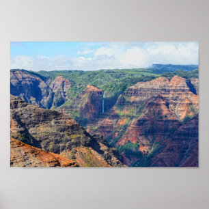 Waipoo Falls in Waimea Canyon, Kauai, Hawaii Poster