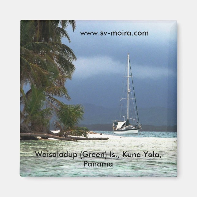 Waisaladup (grüne Insel), Kuna Yala, Panama Magnet (Vorne)