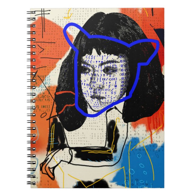 Waisenabstrakter M Klon des SCHWARZ-| - Projekt Notizblock (Vorderseite)