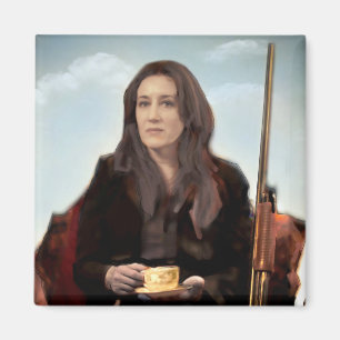 Waisenfrau S - cooler Feminist des SCHWARZ-  Magnet