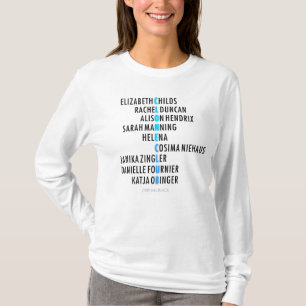 Waisenklon-Verein des SCHWARZ- - Anagramm T-Shirt