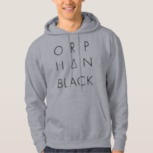 Waisenlogo-Gitter des SCHWARZ-  Hoodie