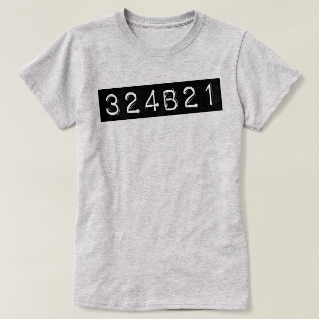Waisenschwarzes 324B21 T-Shirt (Design vorne)
