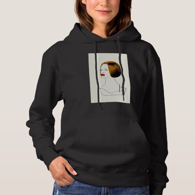 Waisenschwarzes | Rachel - noble Klon-Skizze Hoodie (Vorderseite)