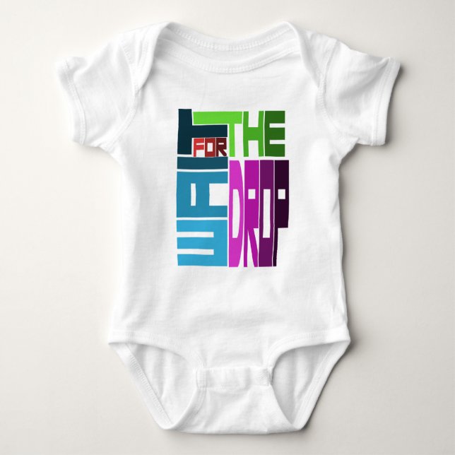 Wait for the DROP Baby Strampler (Vorderseite)