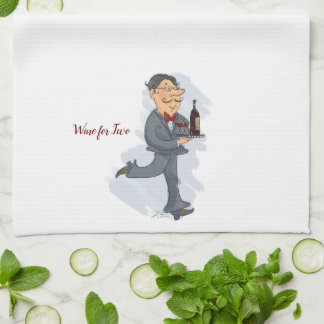 Waiter Wein für zwei Küchentücher