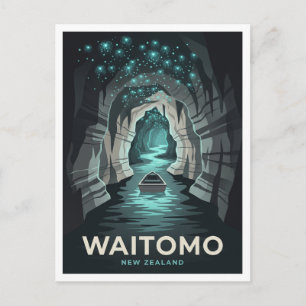 Waitomo Glowworm Caves Neuseeland Postkarte