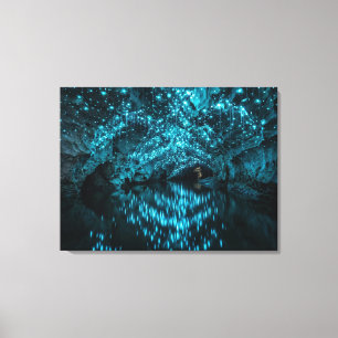 Waitomo Glowworm Galaxy - Biolumineszente Höhlenre Leinwanddruck