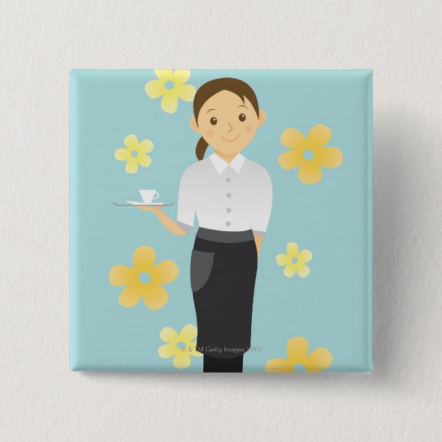 Waitress Button (Vorderseite)