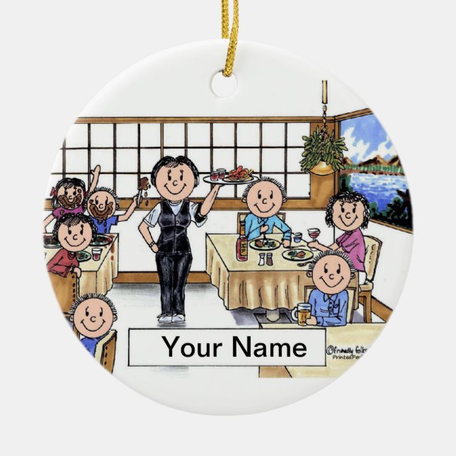 Waitress Keramik Ornament (Vorne)