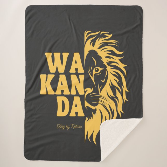 WAKANDA: King By Nature | Sherpa Blanket Sherpadecke (Vorderseite)