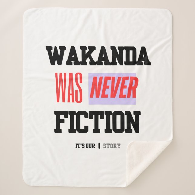 WAKANDA Was Never Fiction | Sherpa Blanket Sherpadecke (Vorderseite)