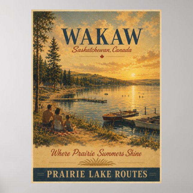 Wakaw Saskatchewan Prärie Sommer Vintage Poster (Vorne)