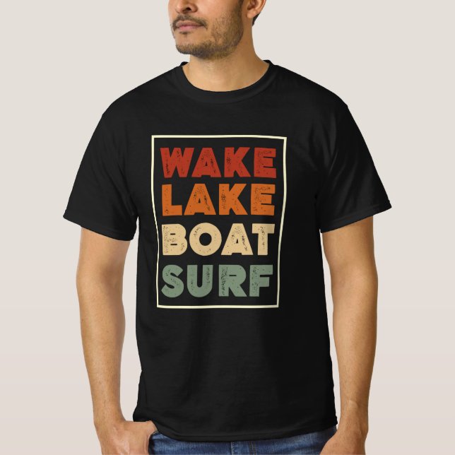 Wake Lake Boat T-Shirt (Vorderseite)