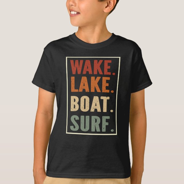 Wake Lake Boat T-Shirt (Vorderseite)