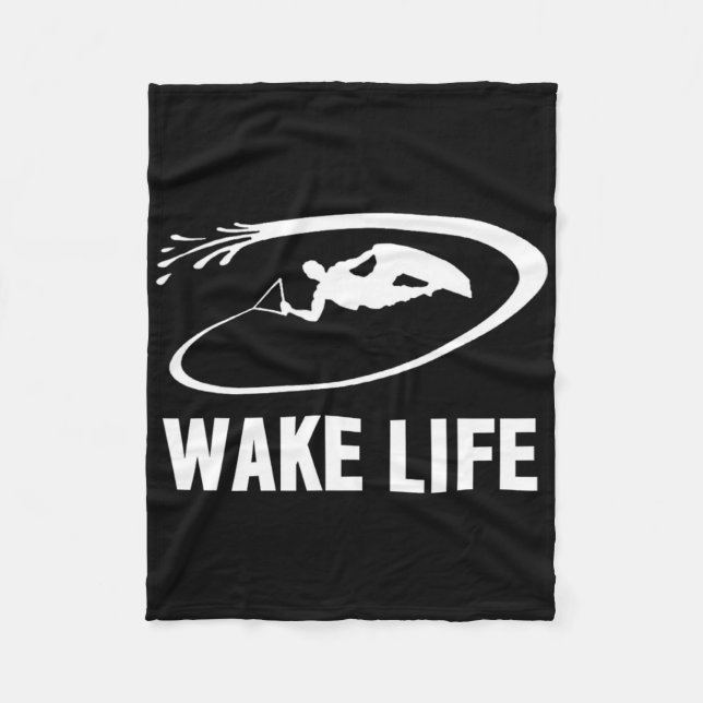 Wake Life Wake Surfing And Wakeboarding  Fleecedecke (Vorderseite)
