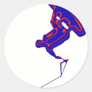 Wakeboard-Fluss Runder Aufkleber