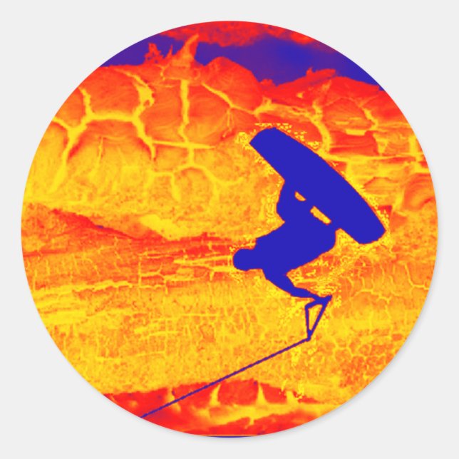 Wakeboard Mystic Runder Aufkleber (Vorderseite)