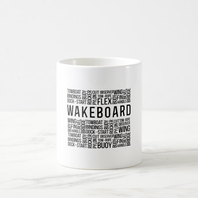 Wakeboard Quote Geweckt Wakeboarding Wakeboarder Kaffeetasse (Mittel)
