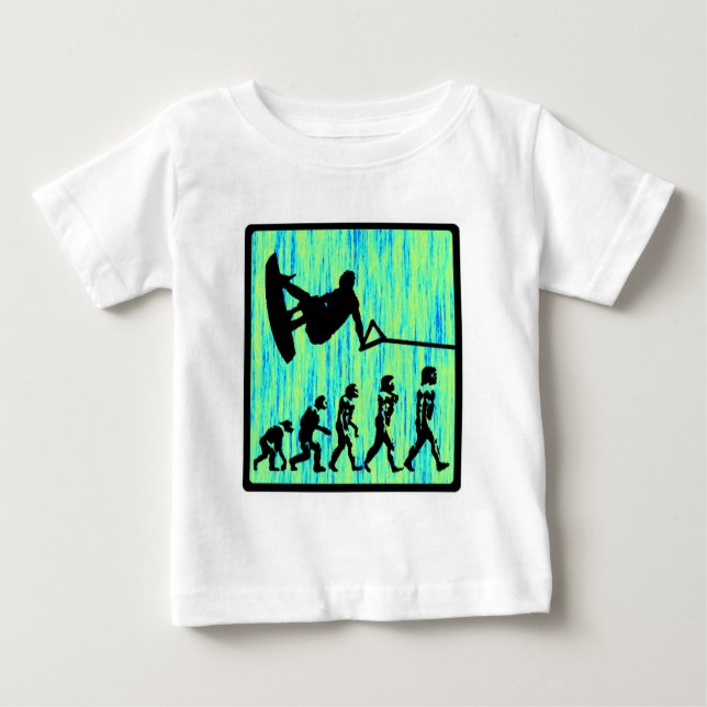 Wakeboard redete Evolution an Baby T-shirt (Vorderseite)