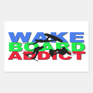 Wakeboard Süchtiger Rechteckiger Aufkleber