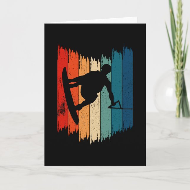 Wakeboard Vintag Wakeboarding Karte (Vorderseite)