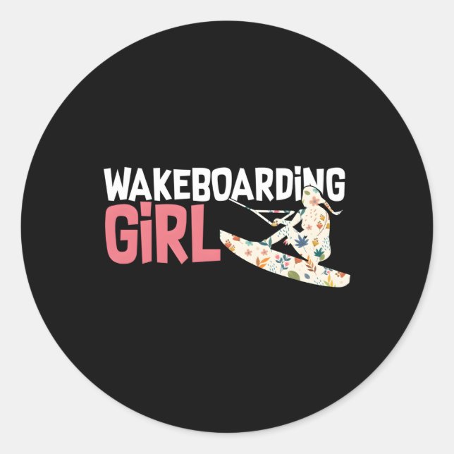 Wakeboard Wakeboard Water Sports Wakeboarder Runder Aufkleber (Vorderseite)