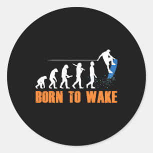 Wakeboard Wakeboarder Wakeboarding Freestyle Wake  Runder Aufkleber