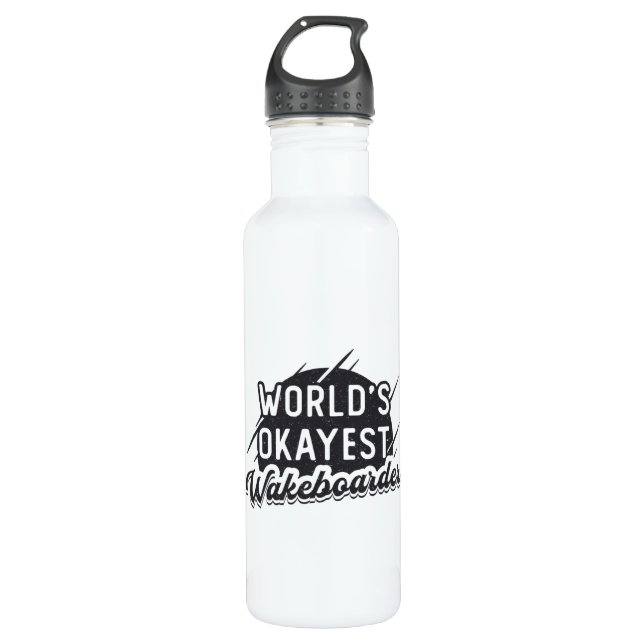 Wakeboard World's beste Wakeboarder Wakeboarden Edelstahlflasche (Vorderseite)