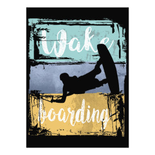 Wakeboarden Retro Wakeboarder Fotodruck