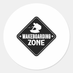 Wakeboarder-Wakeboard Geweckt Wakeboarder Runder Aufkleber