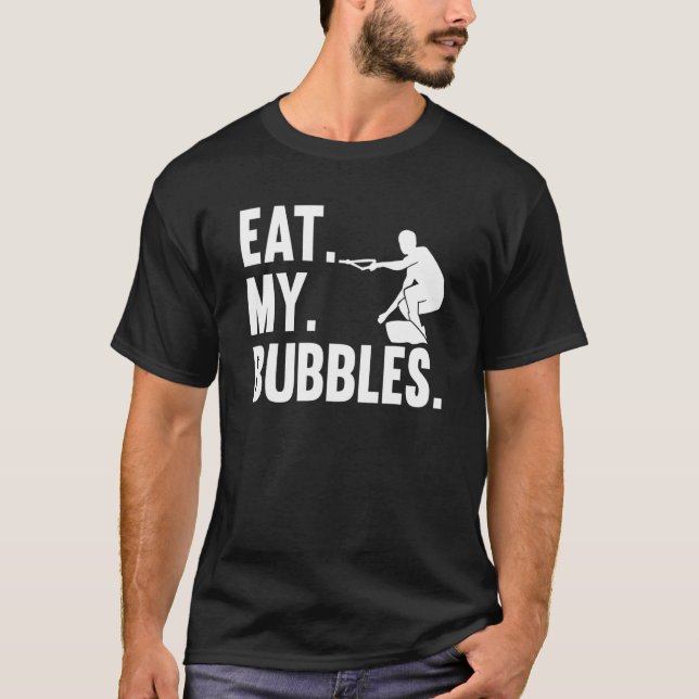 Wakeboarder Wakeboard Wakeboard Beach essen T-Shirt (Vorderseite)