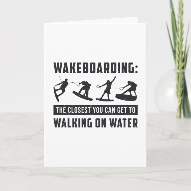 Wakeboarder Wakeboarding Walking on Water Weck Karte (Vorderseite)