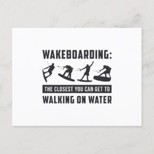 Wakeboarder Wakeboarding Walking on Water Weck Postkarte