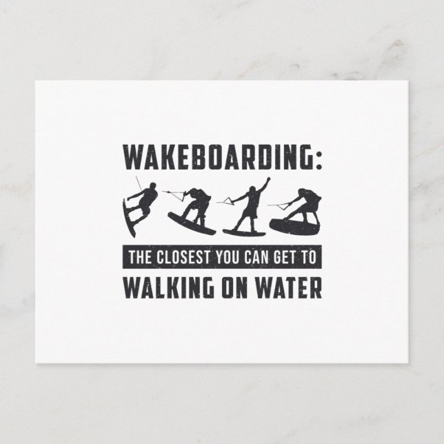 Wakeboarder Wakeboarding Walking on Water Weck Postkarte (Vorderseite)