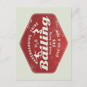 Wakeboarding-Banking Postkarte