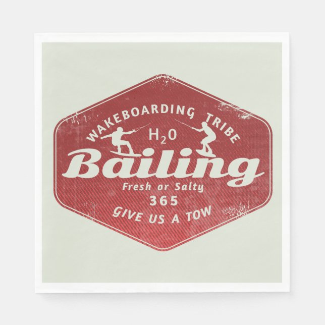 Wakeboarding-Banking Serviette (Vorderseite)