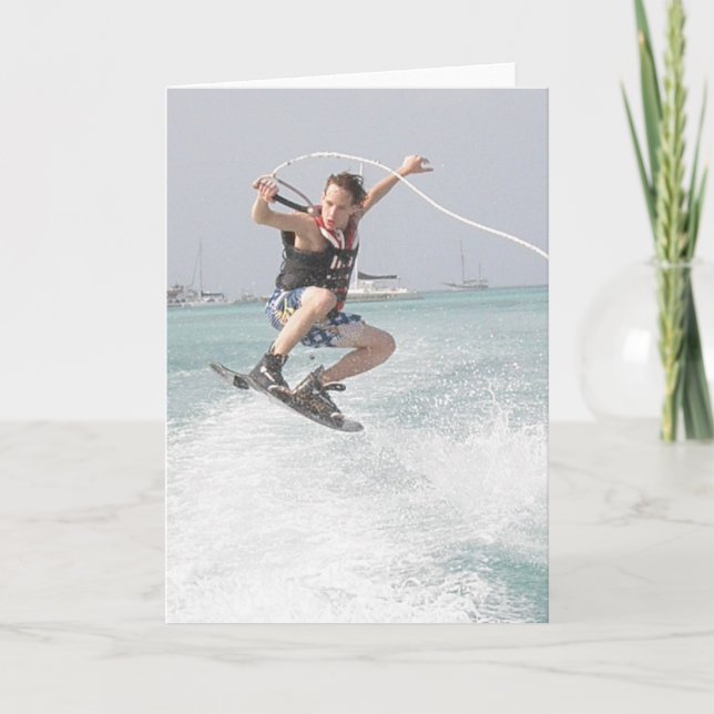 Wakeboarding Greeting Card Karte (Vorderseite)