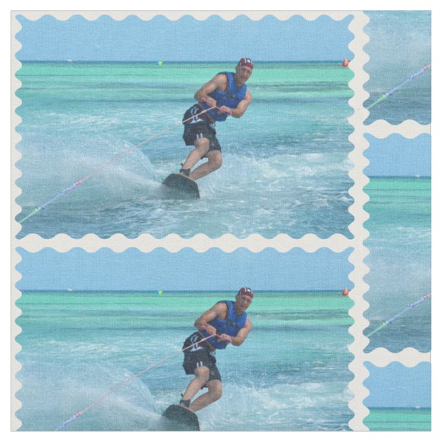 Wakeboarding in den Tropen Stoff (Nahaufnahme)