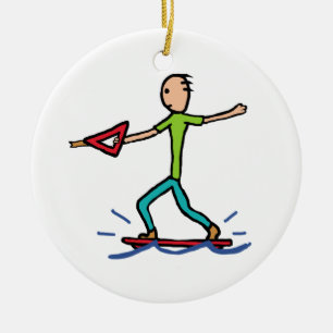 Wakeboarding Keramik Ornament