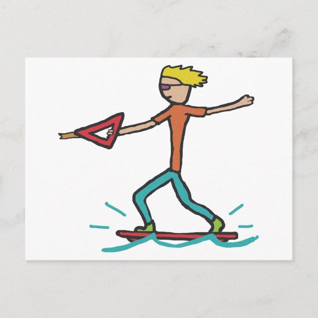 Wakeboarding Postkarte (Vorderseite)