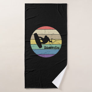 Wakeboarding Retro Badehandtuch