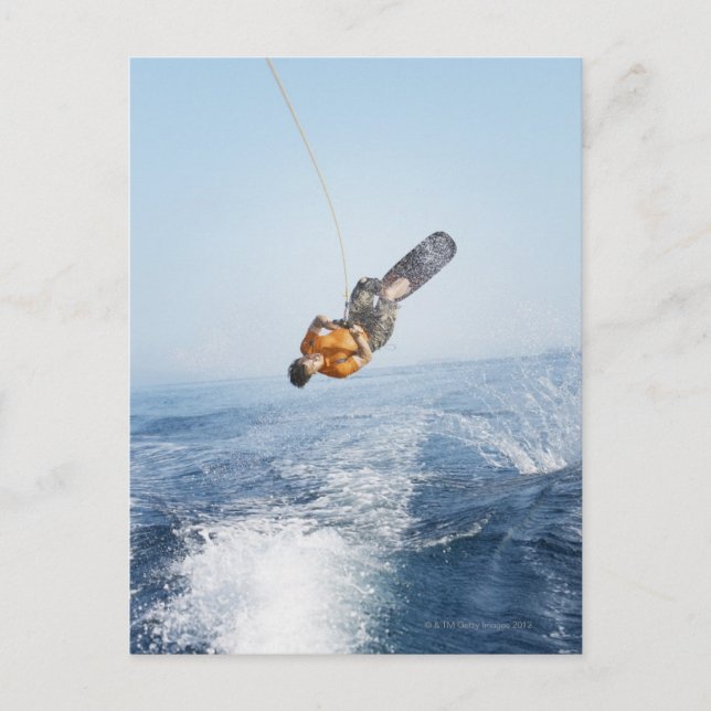 Wakeboarding Stunt Postkarte (Vorderseite)