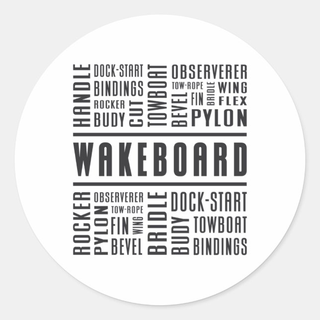 Wakeboarding Wakeboard Wake Wakeboarder Lovers Runder Aufkleber (Vorderseite)