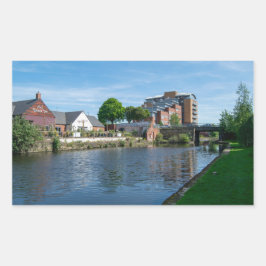 Wakefield Canal Side: Historic Pub and Apartments Rechteckiger Aufkleber