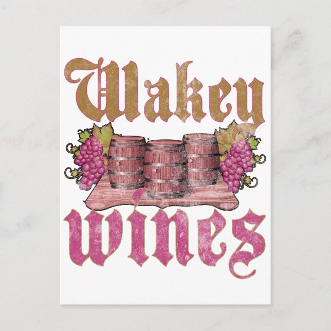 Wakey Wines Postkarte (Vorderseite)