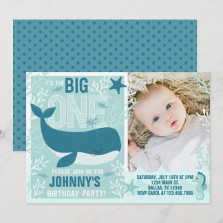 Wal 1. Geburtstag Party Einladung Einladung