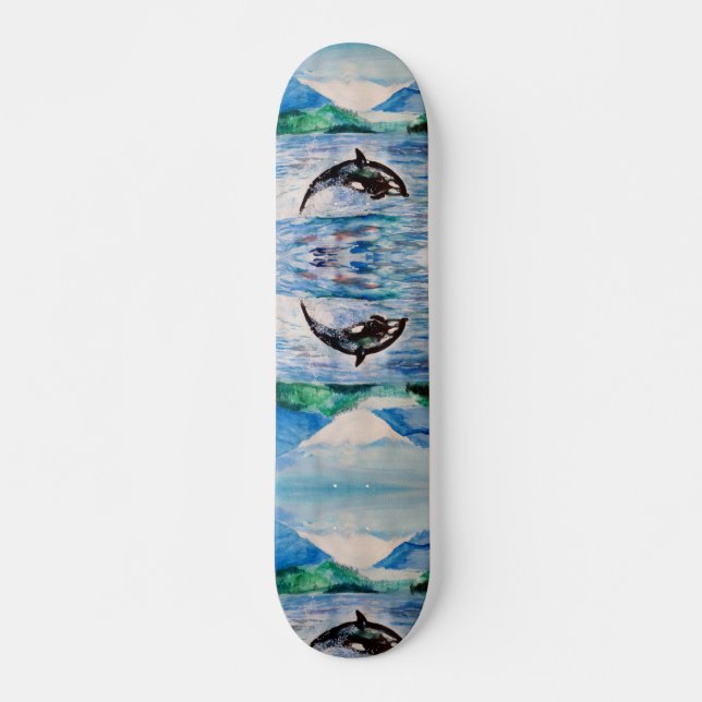 Wal-Aquarell-Kunst-Skateboard 19.7cm Skateboard (Vorne)