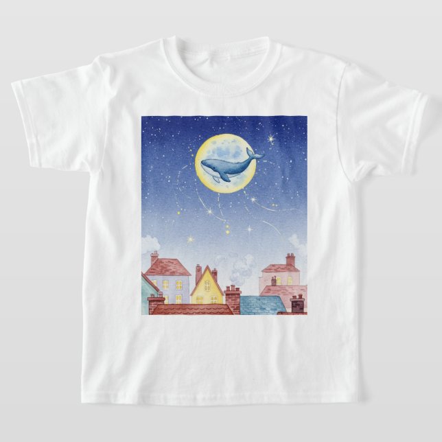 Wal auf dem Mond T-Shirt (Ablage )