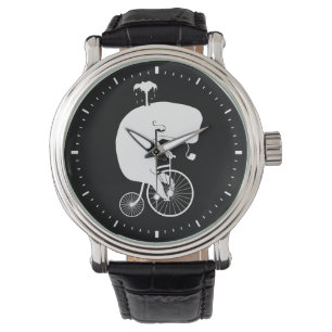 Wal auf Vintagem Fahrrad Armbanduhr